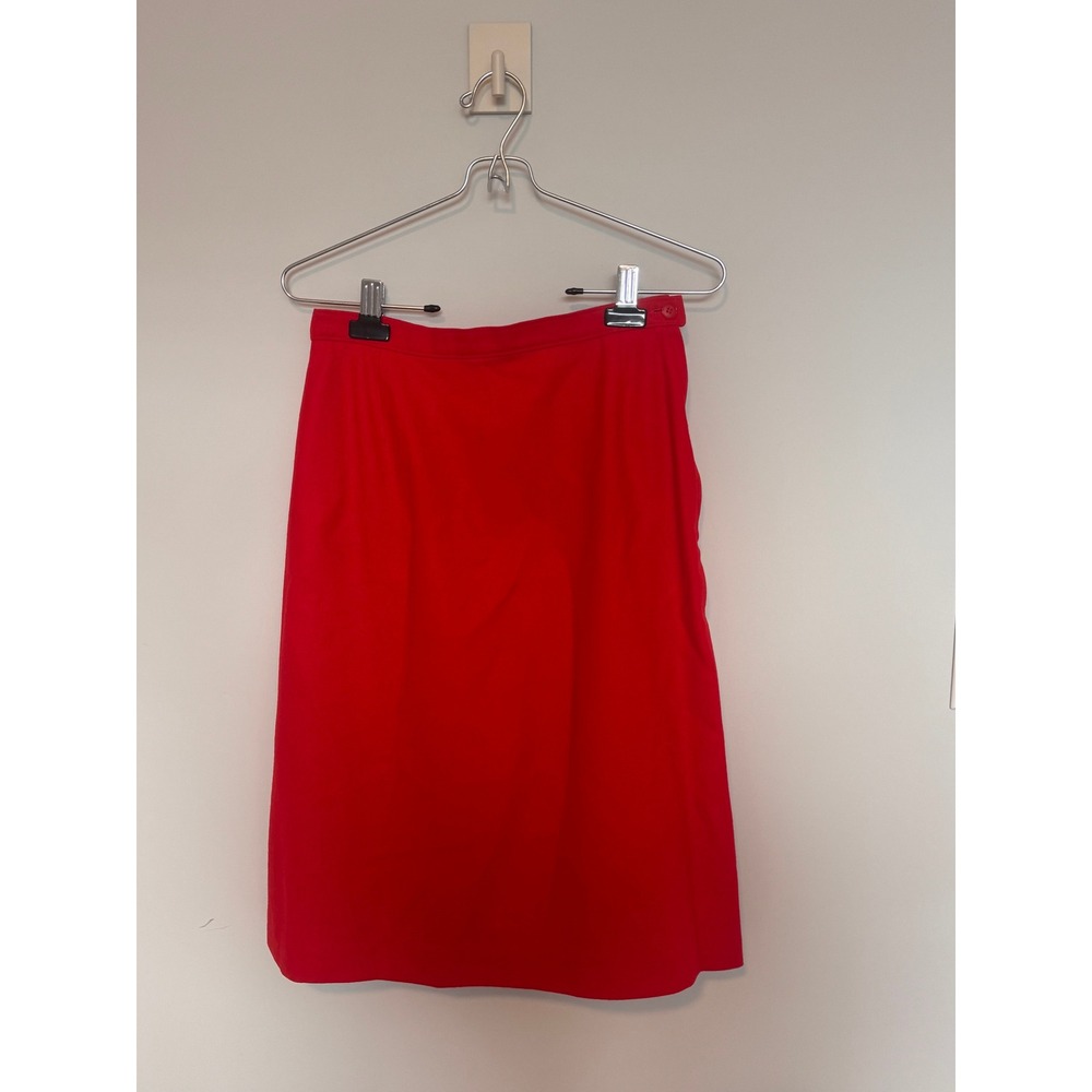 PENDLETON | Wool Pencil Skirt Women 8 Red Vintage Straight Midi Office Classic